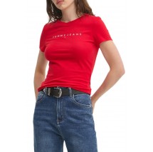 TOMMY JEANS SLIM LINEAR TEE EXT T-SHIRT ΜΠΛΟΥΖΑ ΓΥΝΑΙΚΕΙΑ RED