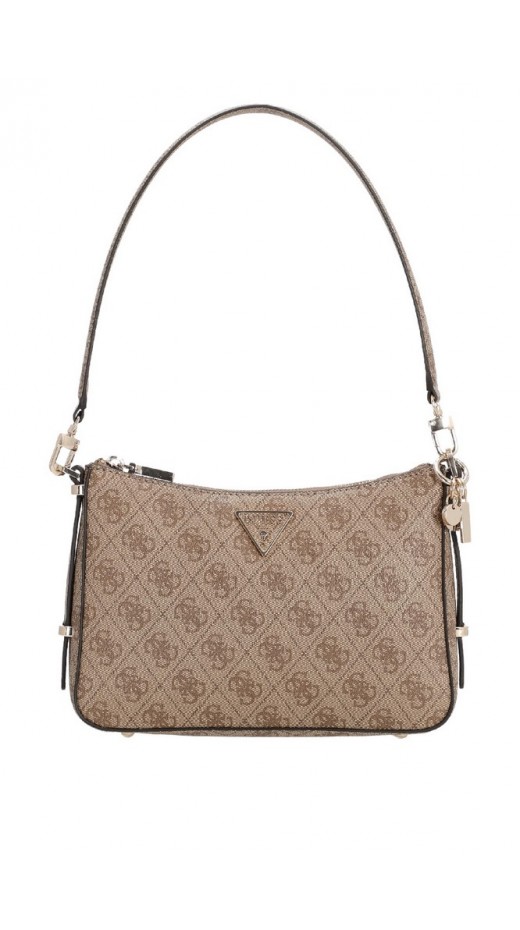 GUESS ECO ERICA TOP ZIP SHOULDER BAG ΤΣΑΝΤΑ ΓΥΝΑΙΚΕΙΑ LATTE