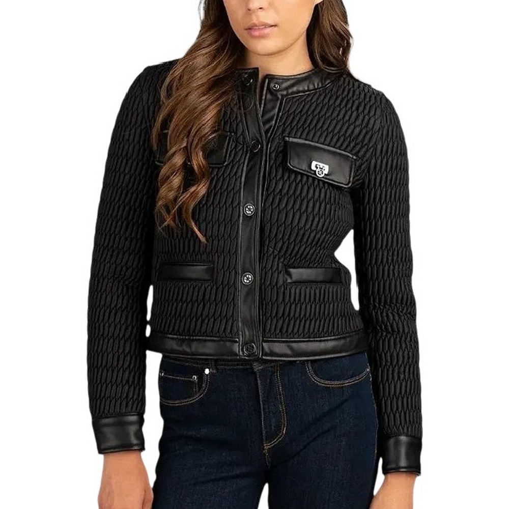 GUESS NEW IRENE QUILTED JACKET ΜΠΟΥΦΑΝ ΓΥΝΑΙΚΕΙΑ BLACK