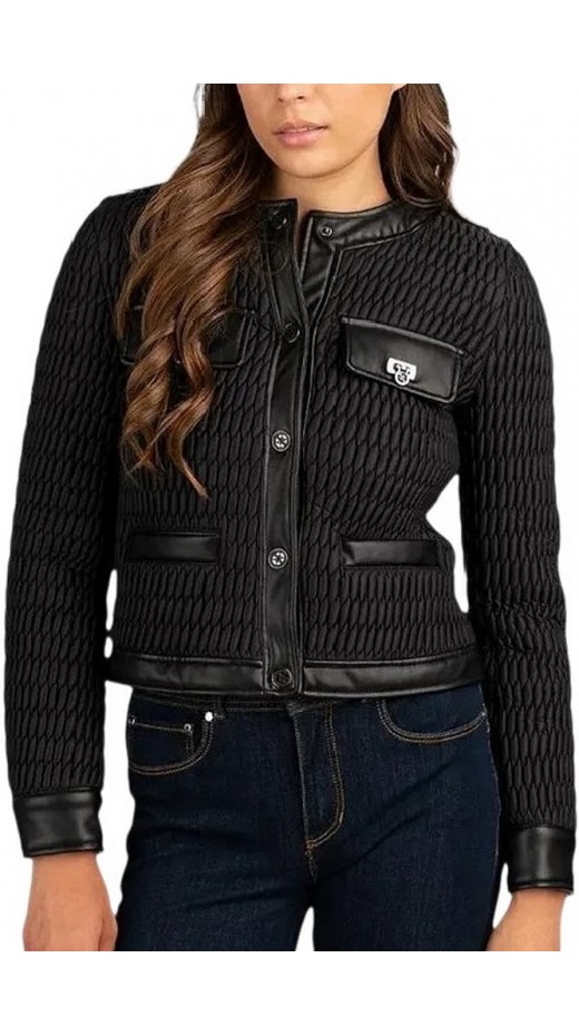 GUESS NEW IRENE QUILTED JACKET ΜΠΟΥΦΑΝ ΓΥΝΑΙΚΕΙΑ BLACK