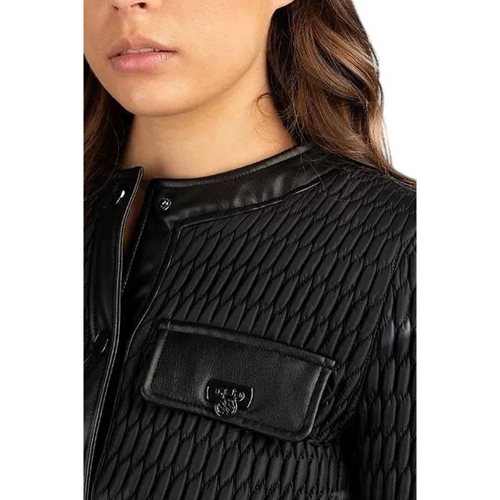 GUESS NEW IRENE QUILTED JACKET ΜΠΟΥΦΑΝ ΓΥΝΑΙΚΕΙΑ BLACK