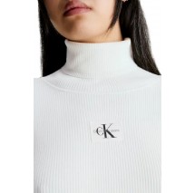 CALVIN KLEIN JEANS BADGE ROLLNECK SWEATER  ΜΠΛΟΥΖΑ ΓΥΝΑΙΚΕΙΑ ECRU