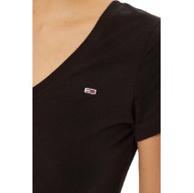 TOMMY JEANS V-NECK TEE T-SHIRT ΜΠΛΟΥΖΑ ΓΥΝΑΙΚΕΙΑ BLACK