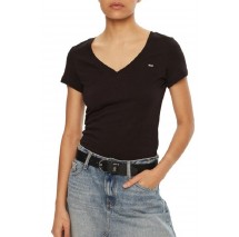 TOMMY JEANS V-NECK TEE T-SHIRT ΜΠΛΟΥΖΑ ΓΥΝΑΙΚΕΙΑ BLACK