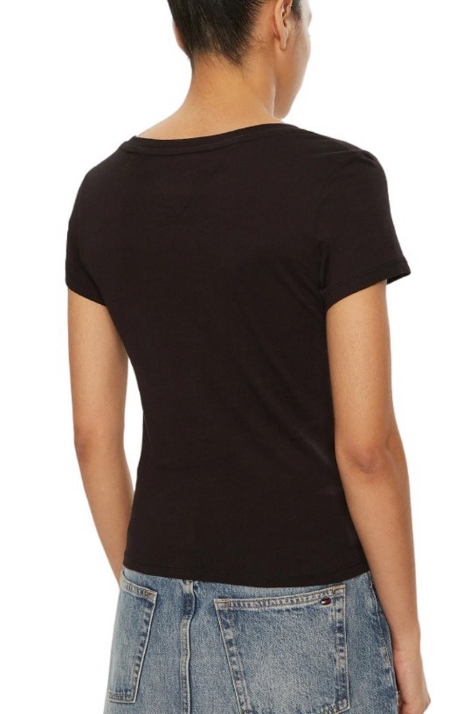 TOMMY JEANS V-NECK TEE T-SHIRT ΜΠΛΟΥΖΑ ΓΥΝΑΙΚΕΙΑ BLACK