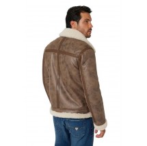 GUESS AVIATOR SHEARLING ΜΠΟΥΦΑΝ ΑΝΔΡΙΚΟ BROWN