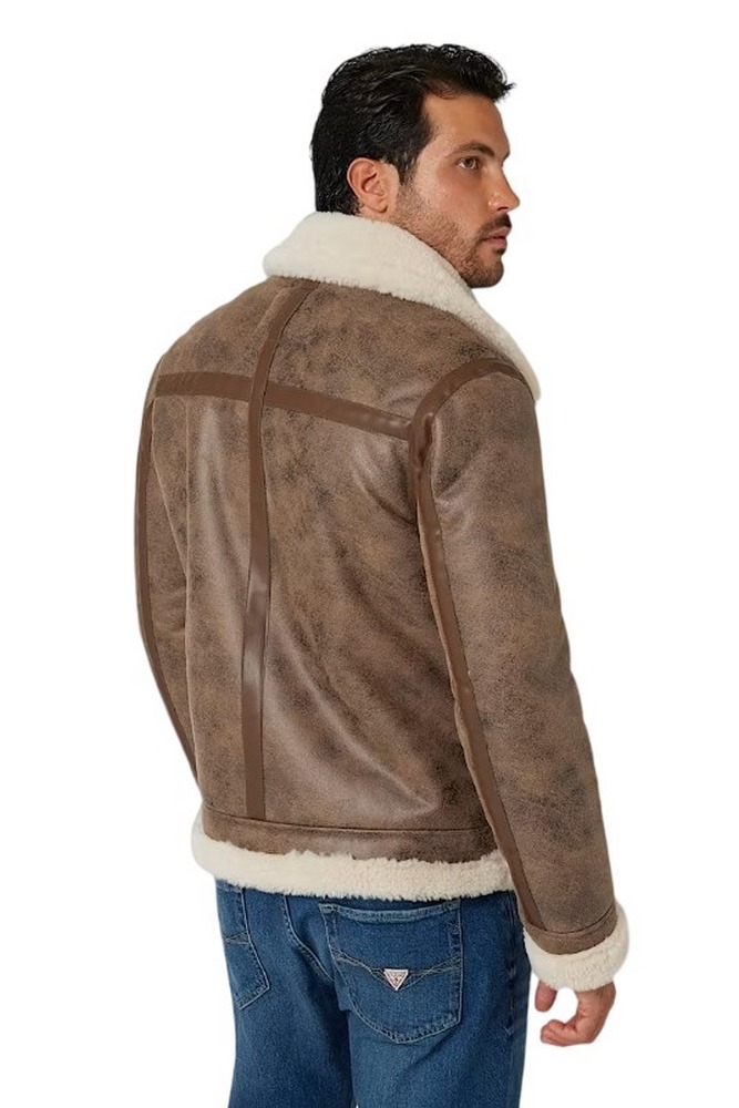 GUESS AVIATOR SHEARLING ΜΠΟΥΦΑΝ ΑΝΔΡΙΚΟ BROWN