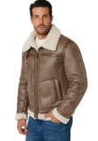 GUESS AVIATOR SHEARLING ΜΠΟΥΦΑΝ ΑΝΔΡΙΚΟ BROWN