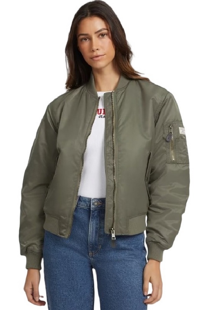 GUESS JEANS BOMBER JKT ΜΠΟΥΦΑΝ ΓΥΝΑΙΚΕΙΟ KHAKI