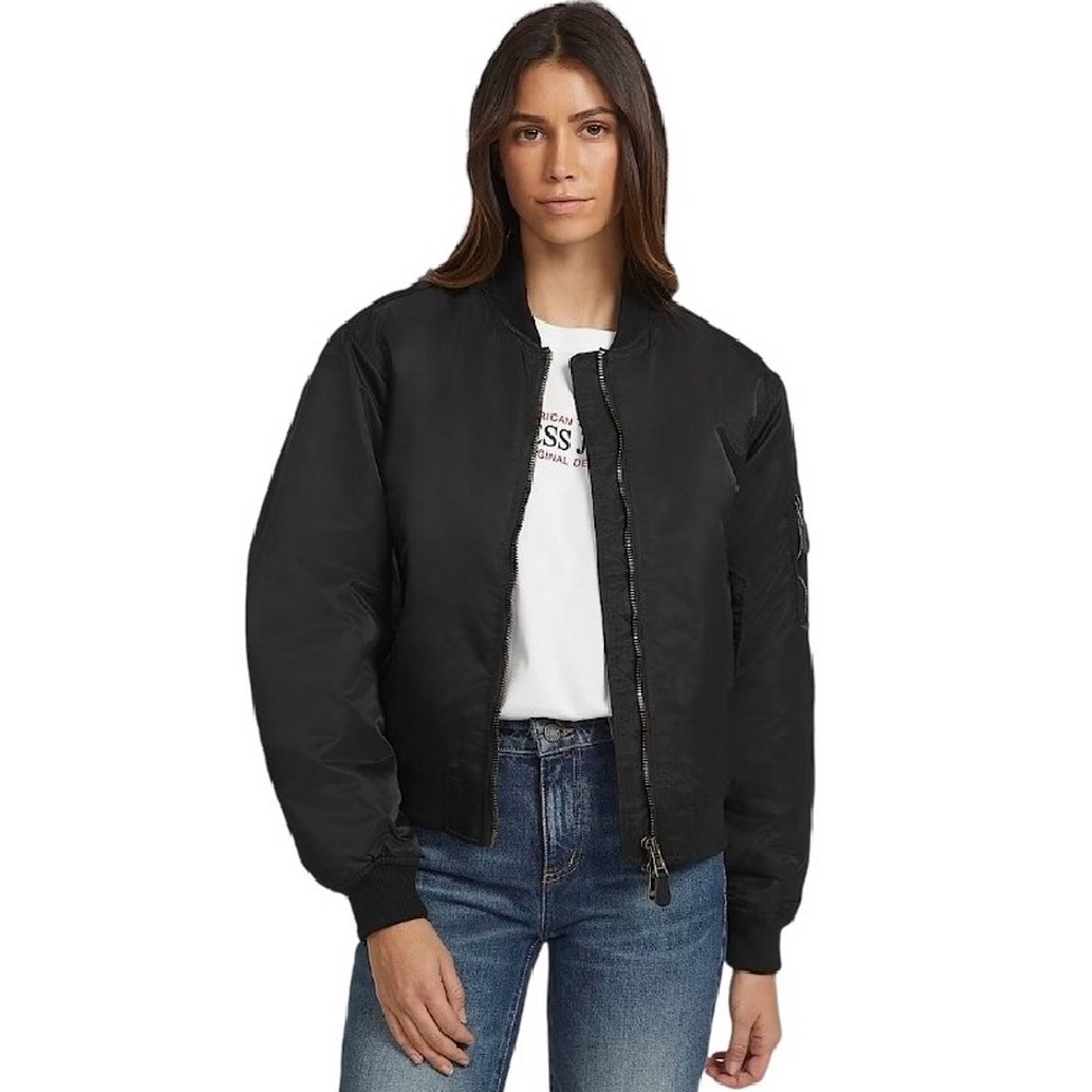 GUESS JEANS BOMBER JKT ΜΠΟΥΦΑΝ ΓΥΝΑΙΚΕΙΟ BLACK