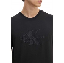 CALVIN KLEIN JEANS MONOLOGO APPLIQUE T-SHIRT ΜΠΛΟΥΖΑ ΑΝΔΡΙΚΗ BLACK