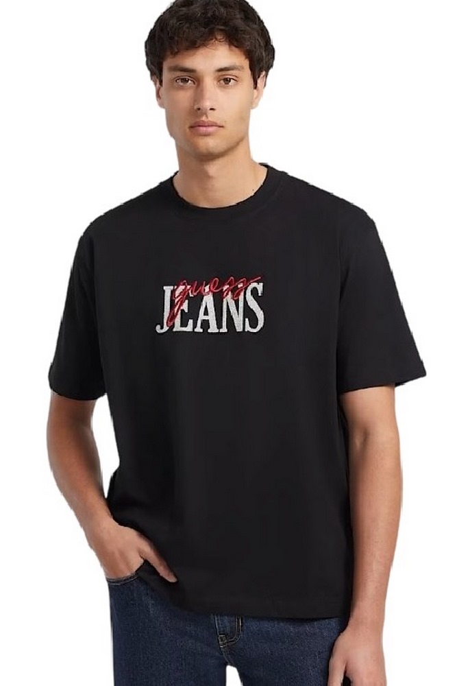 GUESS JEANS EMB TEE M4YI47K8FQ4 T-SHIRT ΜΠΛΟΥΖΑ ΑΝΔΡΙΚΗ BLACK