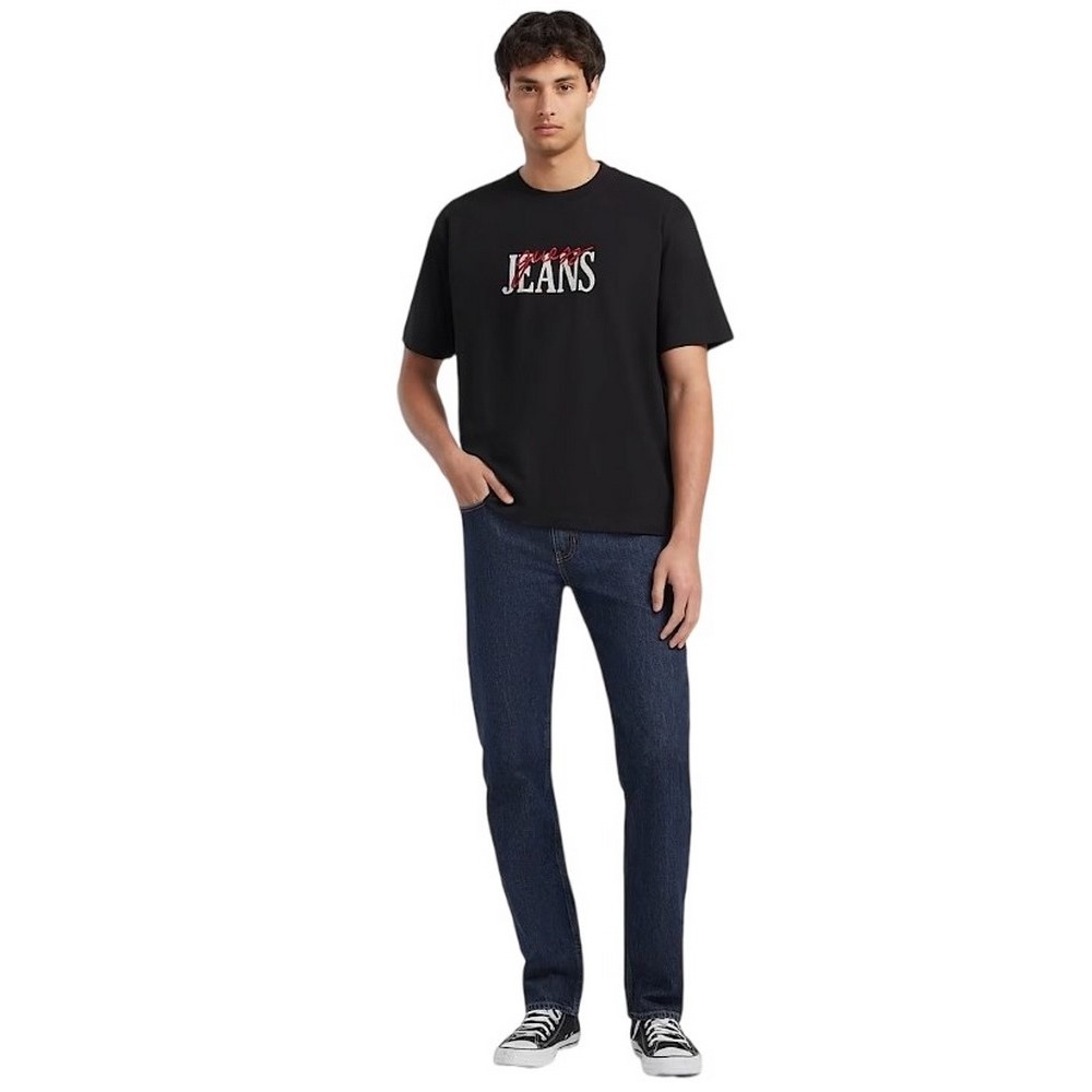 GUESS JEANS EMB TEE M4YI47K8FQ4 T-SHIRT ΜΠΛΟΥΖΑ ΑΝΔΡΙΚΗ BLACK