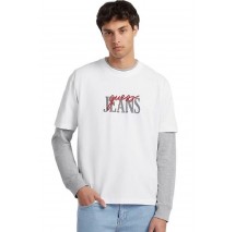 GUESS JEANS EMB TEE M4YI47K8FQ4 T-SHIRT ΜΠΛΟΥΖΑ ΑΝΔΡΙΚΗ WHITE