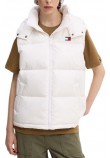 TOMMY JEANS ALASKA PUFFER VEST ΜΠΟΥΦΑΝ ΓΙΛΕΚΟ ΓΥΝΑΙΚΕΙΟ WHITE