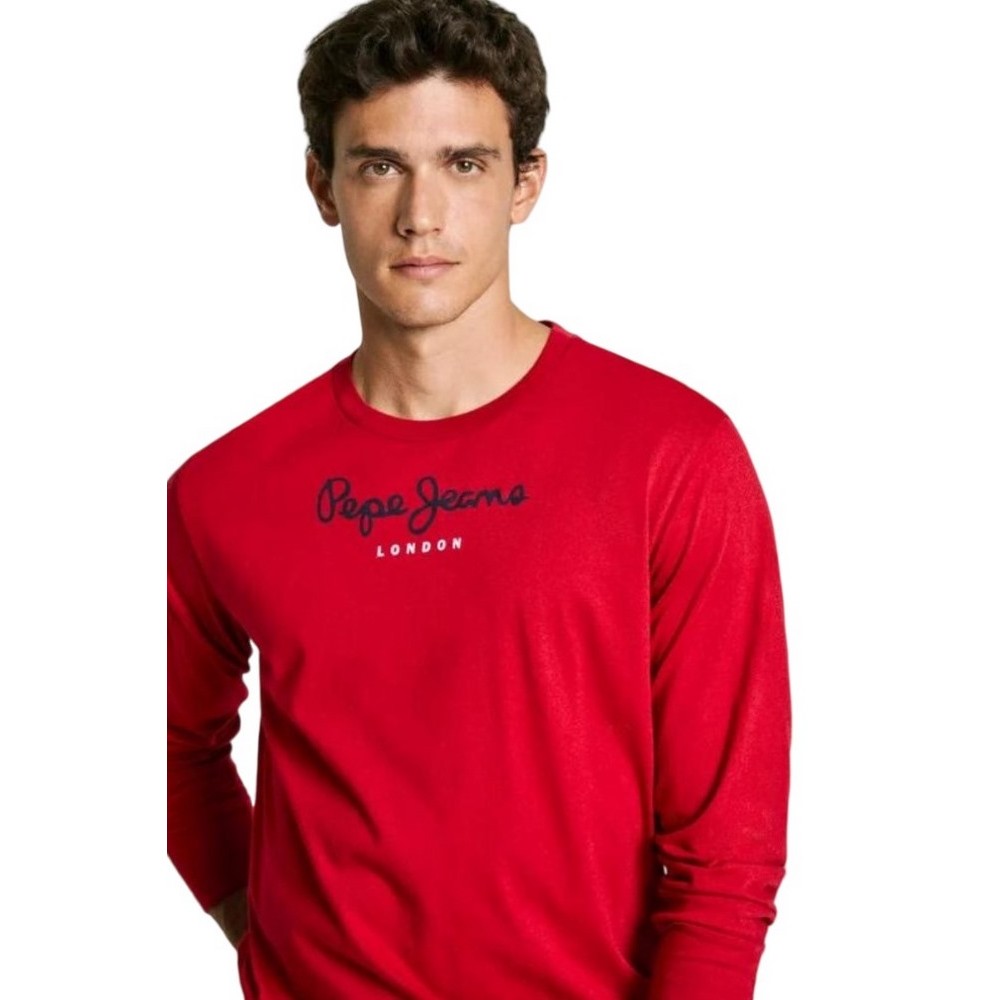 PEPE JEANS LONDON DROP 1 EGGO LONG T-SHIRT ΜΠΛΟΥΖΑ ΑΝΔΡΙΚΗ RED