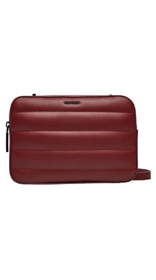 CALVIN KLEIN LINE QUILT CAMERA BAG RED