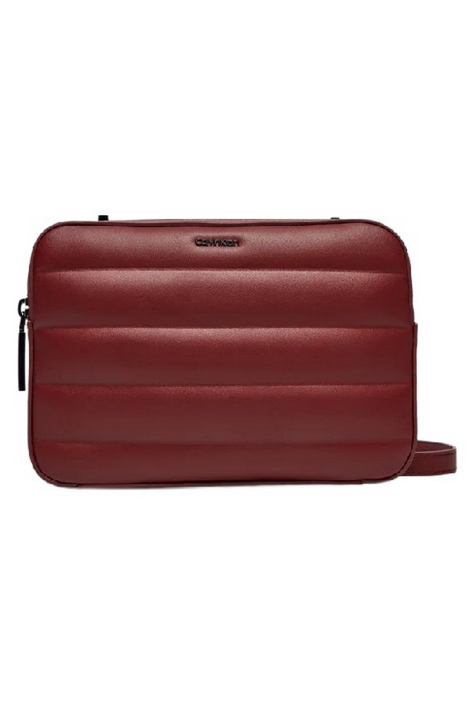 CALVIN KLEIN LINE QUILT CAMERA BAG RED