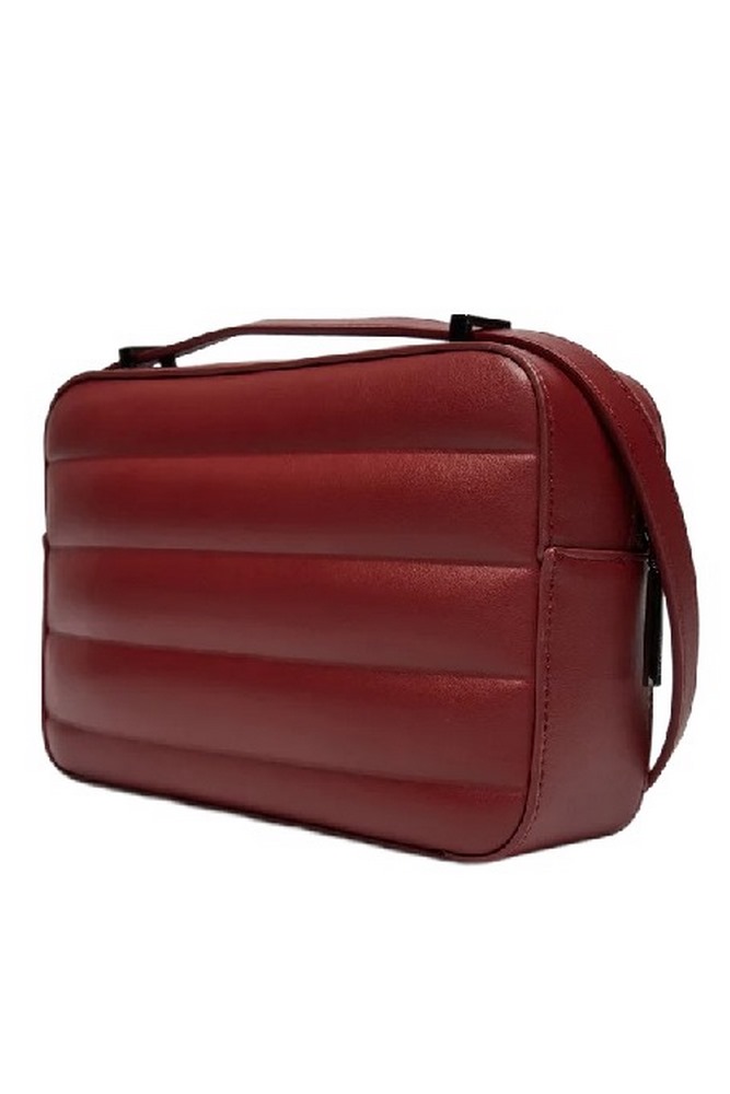 CALVIN KLEIN LINE QUILT CAMERA BAG RED