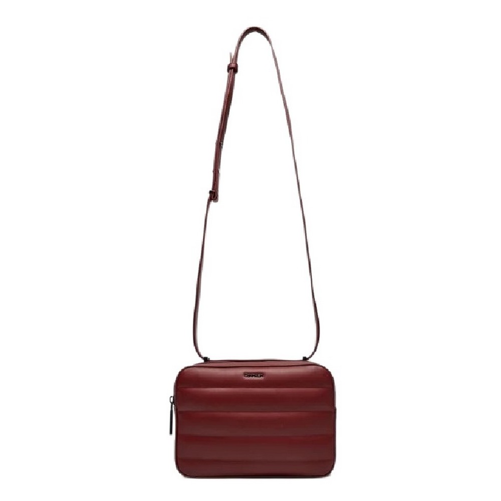 CALVIN KLEIN LINE QUILT CAMERA BAG RED