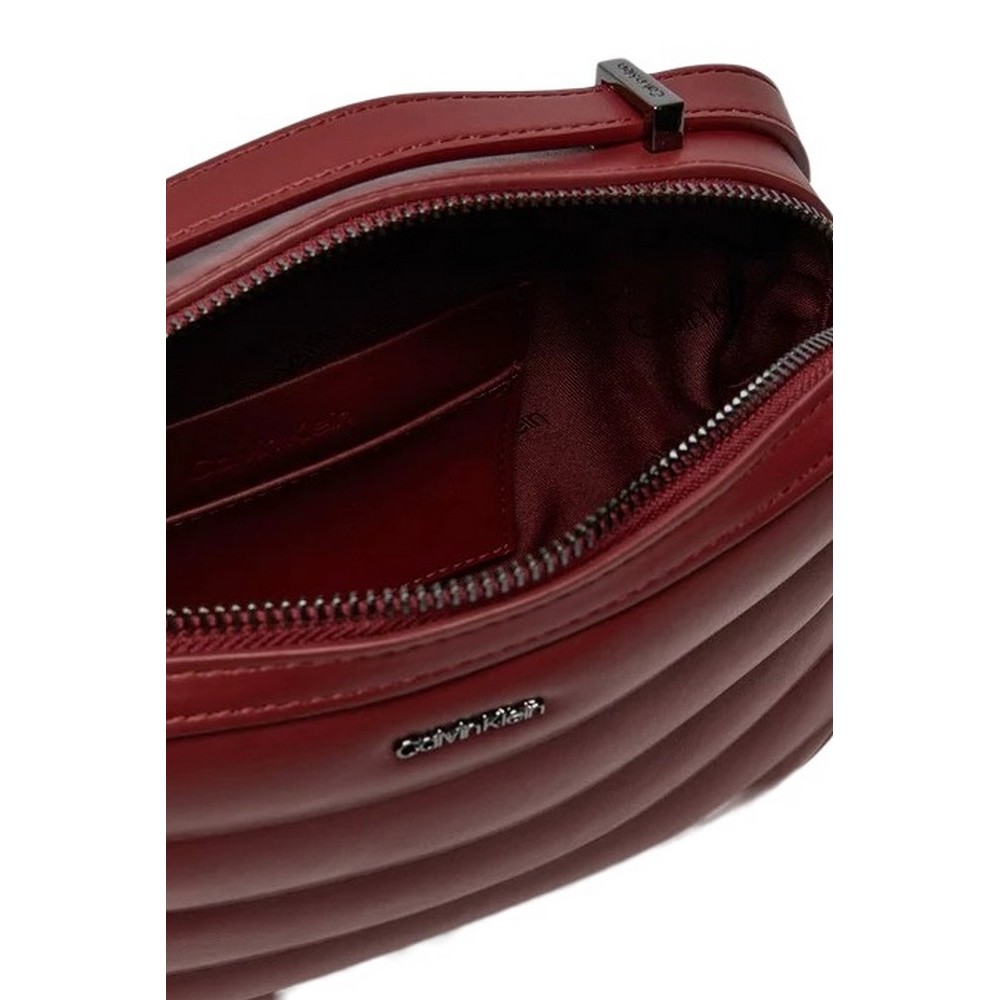 CALVIN KLEIN LINE QUILT CAMERA BAG RED