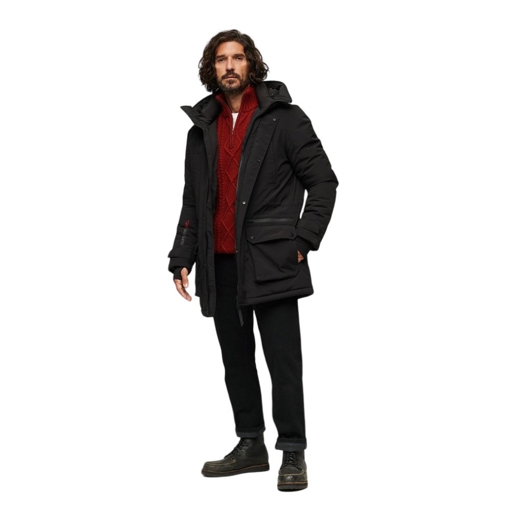 SUPERDRY D4 SDCD CITY PADDED PARKA JACKET ΜΠΟΥΦΑΝ ΑΝΔΡΙΚΟ BLACK