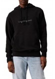 CALVIN KLEIN JEANS CHENILLE MONOLOGO HOODIE ΜΠΛΟΥΖΑ ΦΟΥΤΕΡ ΑΝΔΡΙΚΗ BLACK