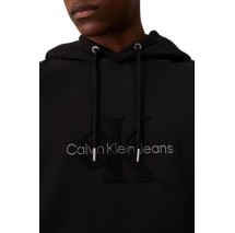 CALVIN KLEIN JEANS CHENILLE MONOLOGO HOODIE ΜΠΛΟΥΖΑ ΦΟΥΤΕΡ ΑΝΔΡΙΚΗ BLACK