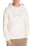 CALVIN KLEIN JEANS CHENILLE MONOLOGO HOODIE ΜΠΛΟΥΖΑ ΦΟΥΤΕΡ ΑΝΔΡΙΚΗ IVORY