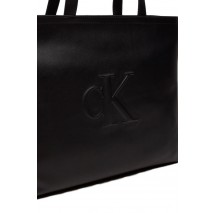 CALVIN KLEIN JEANS SCULPTED SLIM TOTE34 DEBOSS ΤΣΑΝΤΑ ΓΥΝΑΙΚΕΙΑ BLACK