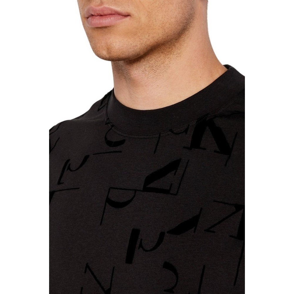 CALVIN KLEIN JEANS CK AOP TEE T-SHIT ΜΠΛΟΥΖΑ ΑΝΔΡΙΚΗ BLACK