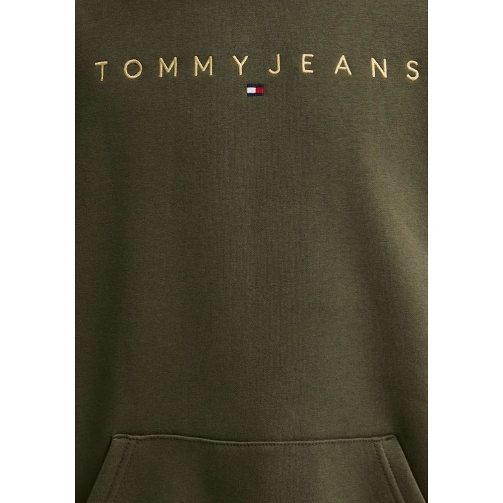 TOMMY JEANS  REG LINEAR GOLD HOOD EXT ΦΟΥΤΕΡ ΑΝΔΡΙΚΟ GREEN