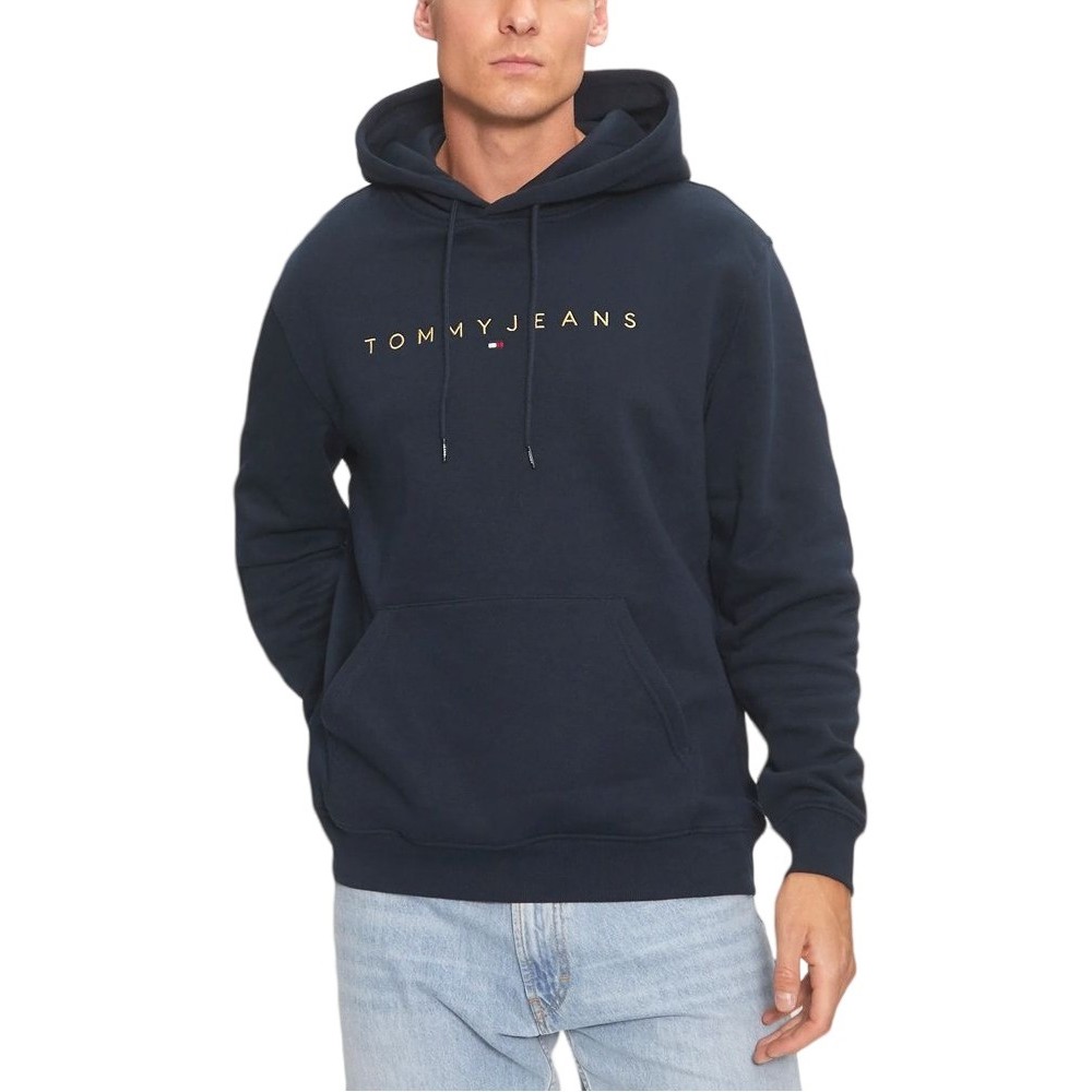 TOMMY JEANS  REG LINEAR GOLD HOOD EXT ΦΟΥΤΕΡ ΑΝΔΡΙΚΟ NAVY