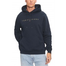 TOMMY JEANS  REG LINEAR GOLD HOOD EXT ΦΟΥΤΕΡ ΑΝΔΡΙΚΟ NAVY