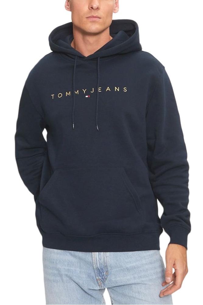 TOMMY JEANS  REG LINEAR GOLD HOOD EXT ΦΟΥΤΕΡ ΑΝΔΡΙΚΟ NAVY