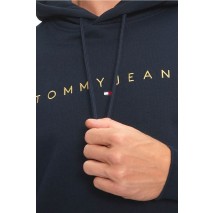 TOMMY JEANS  REG LINEAR GOLD HOOD EXT ΦΟΥΤΕΡ ΑΝΔΡΙΚΟ NAVY