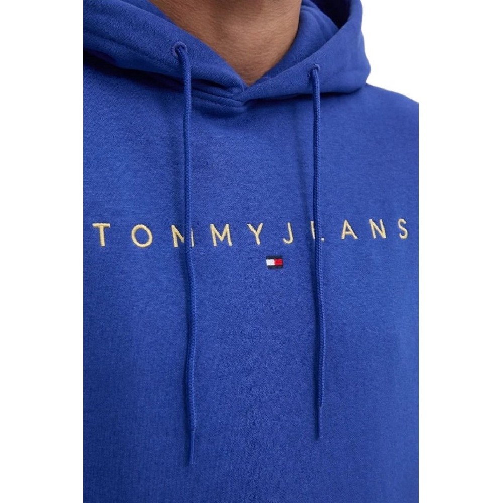 TOMMY JEANS  REG LINEAR GOLD HOOD EXT ΦΟΥΤΕΡ ΑΝΔΡΙΚΟ BLUE