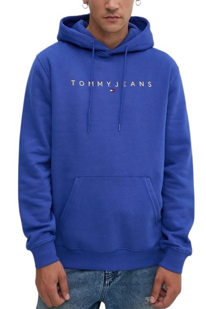 TOMMY JEANS  REG LINEAR GOLD HOOD EXT ΦΟΥΤΕΡ ΑΝΔΡΙΚΟ BLUE