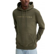 TOMMY JEANS  REG LINEAR GOLD HOOD EXT ΦΟΥΤΕΡ ΑΝΔΡΙΚΟ GREEN