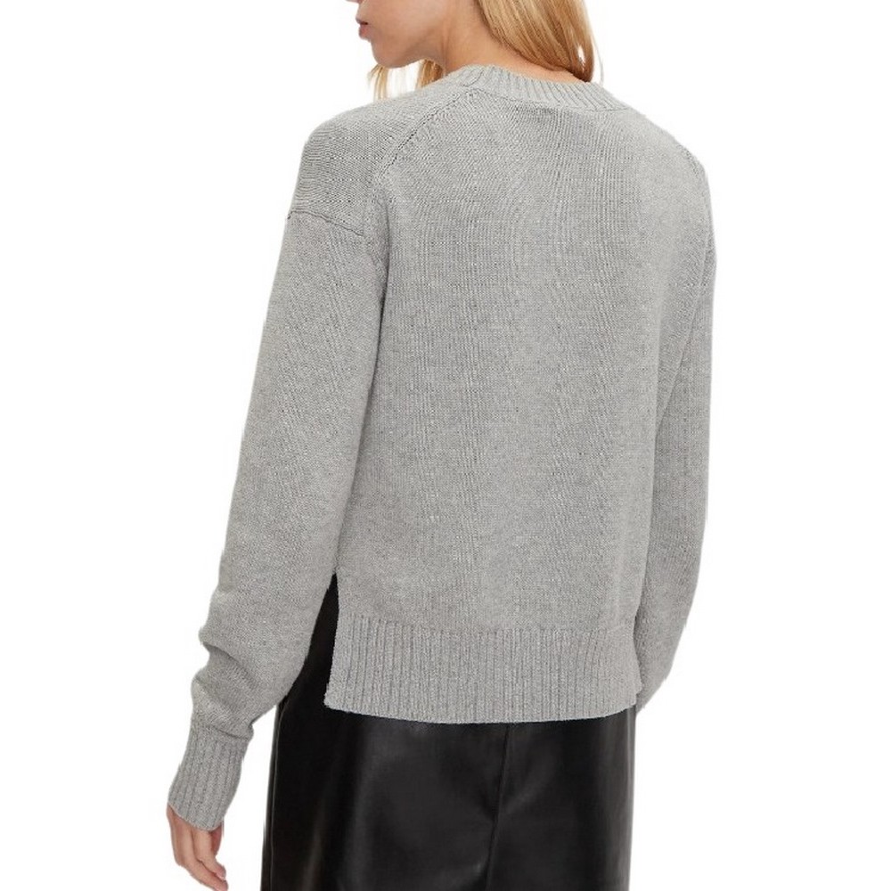 CALVIN KLEIN JEANS INTARSIA LOOSE SWEATER ΜΠΛΟΥΖΑ ΓΥΝΑΙΚΕΙΑ GREY