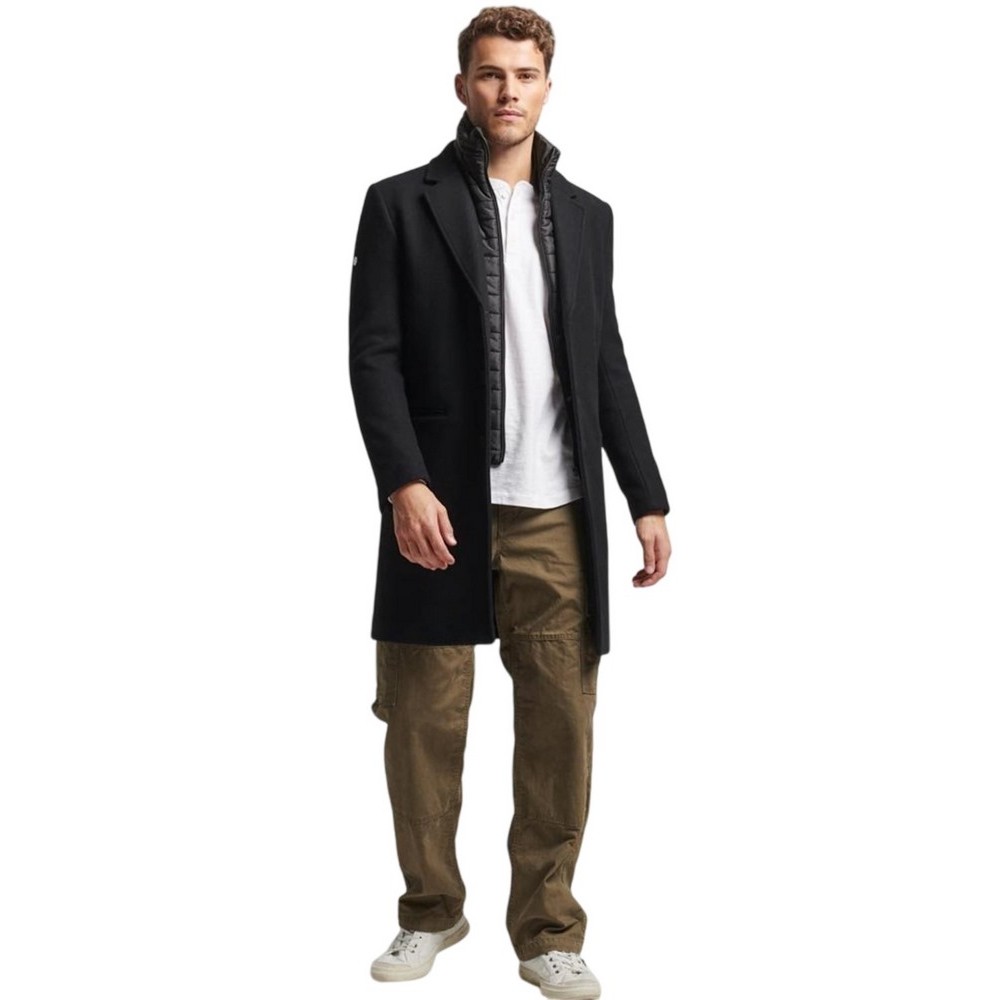 SUPERDRY D3 MRCH TAILORED 2 IN 1 TOWN COAT ΠΑΛΤΟ ΑΝΔΡΙΚΟ BLACK