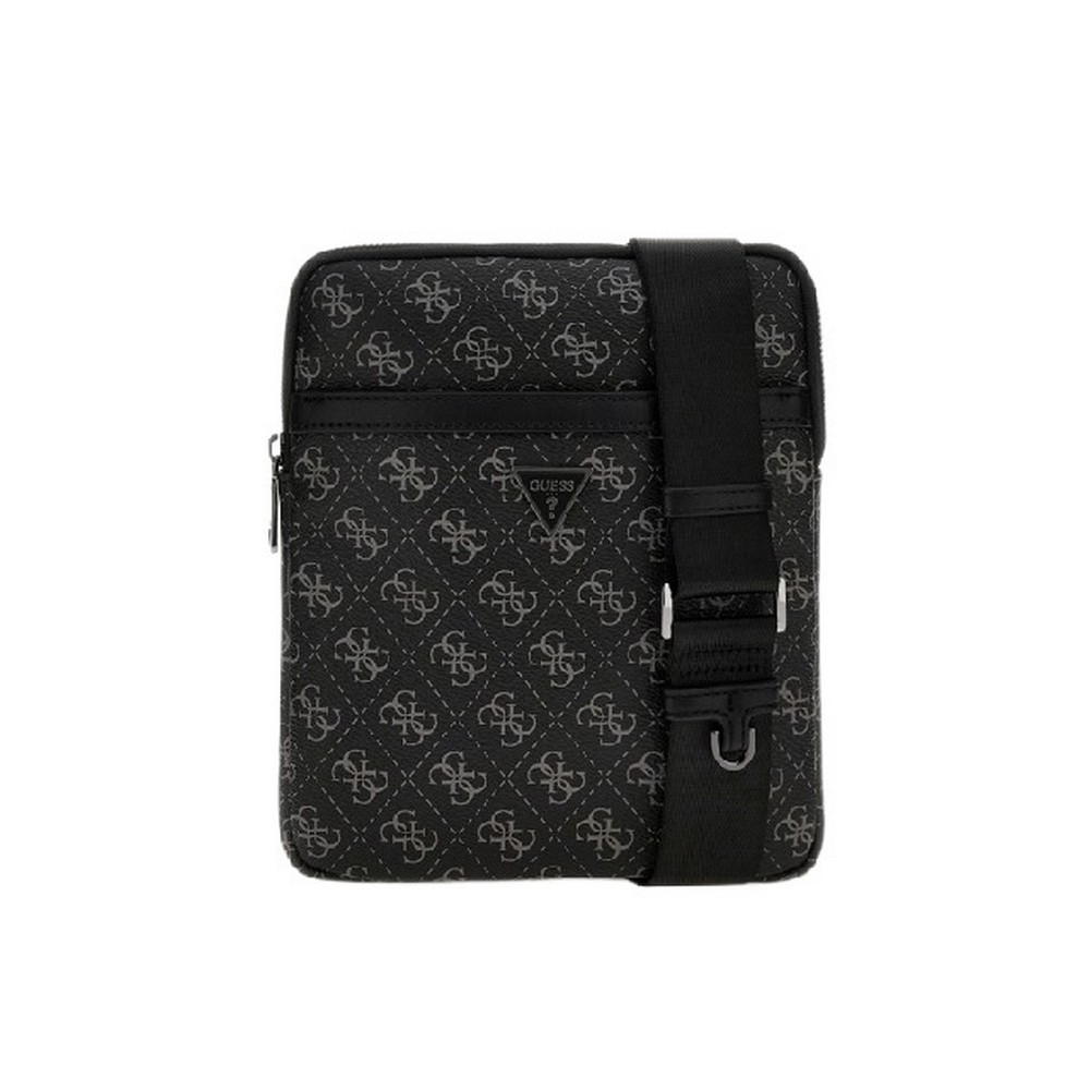 GUESS VEZZOLA SMART CROSSBODY FLAT ΤΣΑΝΤΑ ΑΝΔΡΙΚΟ BLACK