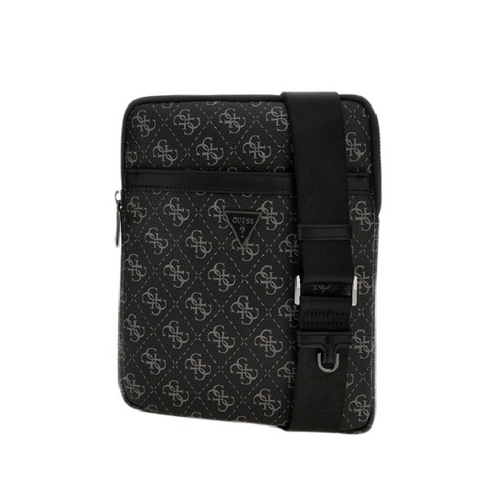 GUESS VEZZOLA SMART CROSSBODY FLAT ΤΣΑΝΤΑ ΑΝΔΡΙΚΟ BLACK