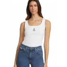 GUESS JEANS GJ TANK TOP SLIM RIB EMB ΤΟΠ ΓΥΝΑΙΚΕΙΟ WHITE