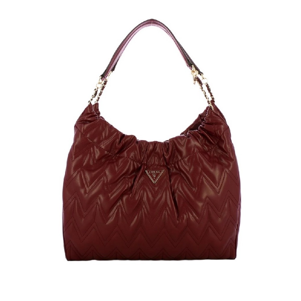 GUESS EDA LARGE HOBO ΤΣΑΝΤΑ ΓΥΝΑΙΚΕΙΑ BURGUNDY