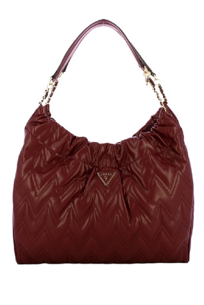 GUESS EDA LARGE HOBO ΤΣΑΝΤΑ ΓΥΝΑΙΚΕΙΑ BURGUNDY