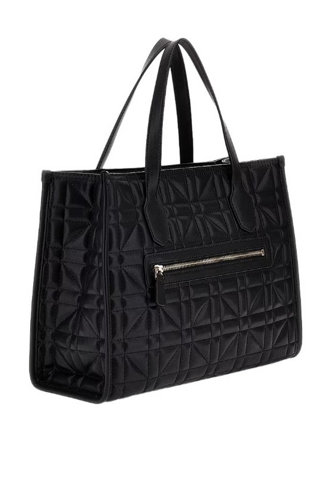 GUESS SILVANA 2 COMPARTMENT TOTE ΤΣΑΝΤΑ ΓΥΝΑΙΚΕΙΑ BLACK