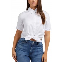 GUESS SS BOWED JUNE SHIRTS ΠΟΥΚΑΜΙΣΟ ΓΥΝΑΙΚΕΙΟ WHITE