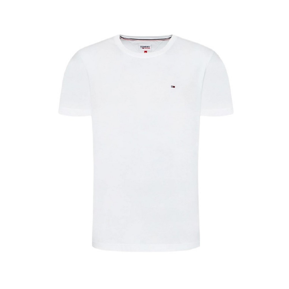 TOMMY HILFIGER TJM XSLIM JERSEY TEE T-SHIRT ΜΠΛΟΥΖΑ ΑΝΔΡΙΚΗ WHITE