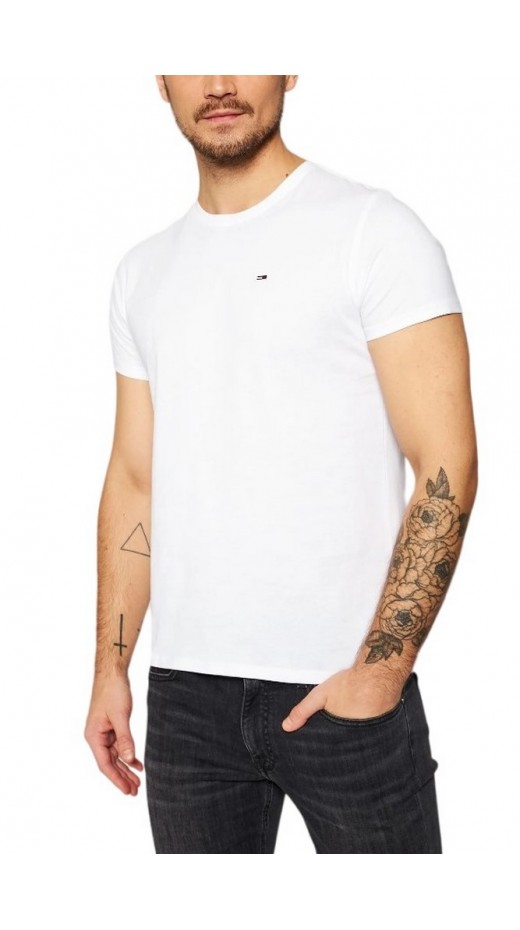 TOMMY HILFIGER TJM XSLIM JERSEY TEE T-SHIRT ΜΠΛΟΥΖΑ ΑΝΔΡΙΚΗ WHITE